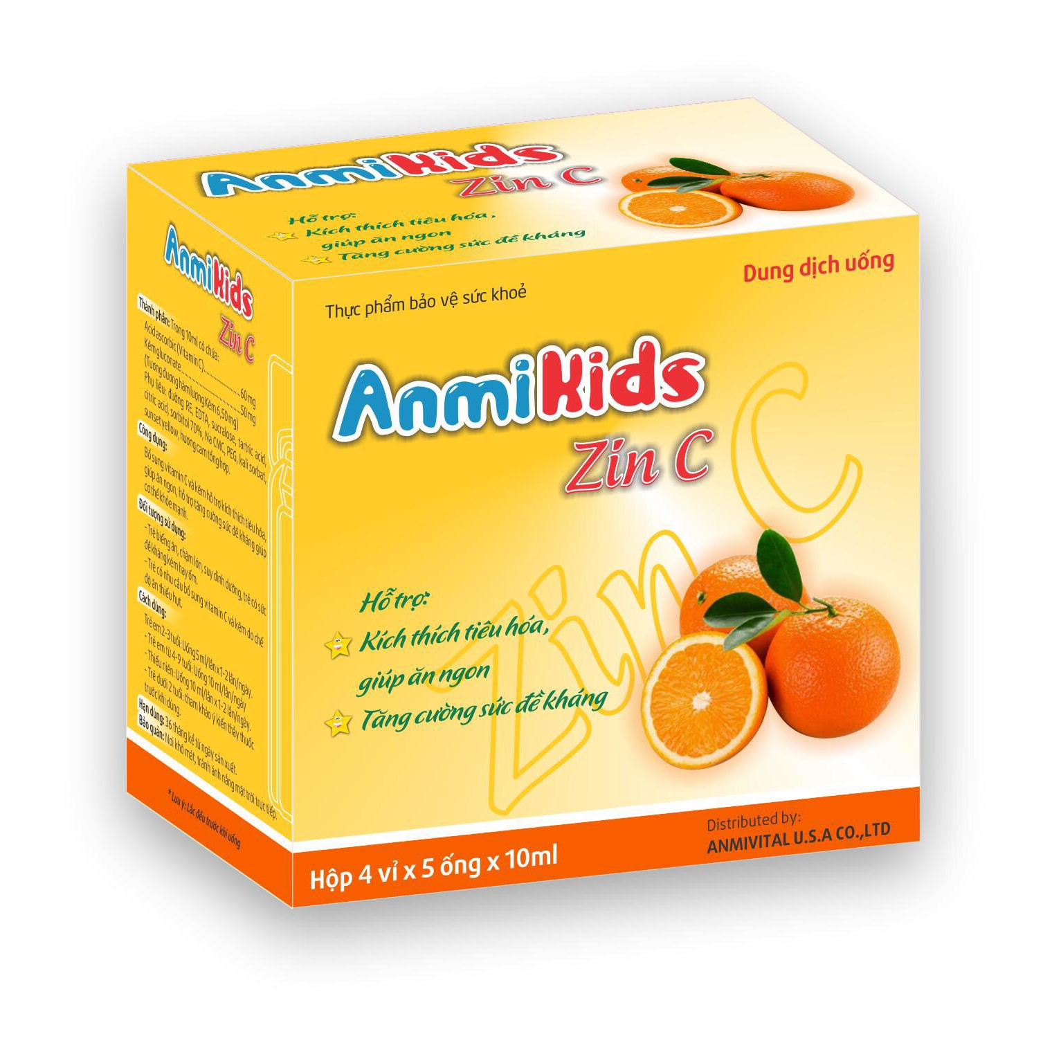 ANMIKIDS ZIN C – BỔ SUNG VTM C VÀ KẼM, TĂNG CƯỜNG SỨC ĐỀ KHÁNG, KÍCH THÍCH TIÊU HOÁ TỐT, GIÚP NGON MIỆNG, CƠ THỂ KHOẺ MẠNH Ở TRẺ EM