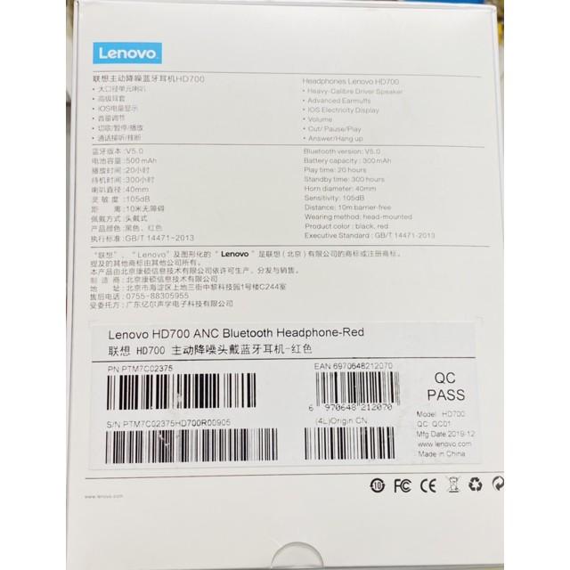 Tai nghe chụp đầu Bluetooth Chính Hãng Lenovo HD 700 chống ồn chủ động ANC