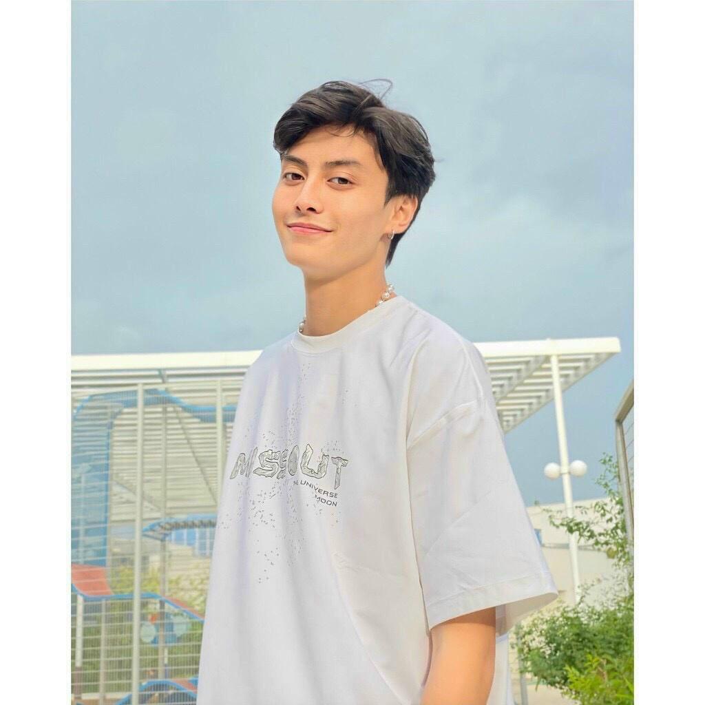 Áo Thun Áo Phông Tay Lỡ From rộng Unisex, from rộng chất mát min in MISSUOT màu trắng đen