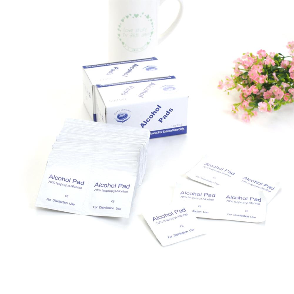 100PCS Miếng bông lau chùi móng chuyên dụng, bông tẩm cồn tiệt trùng