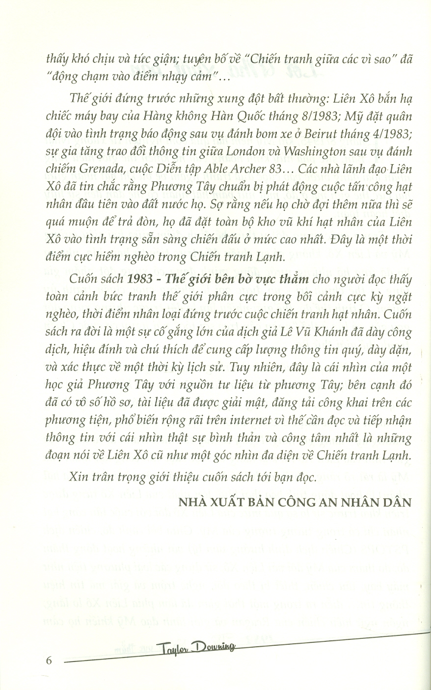 1983 - THẾ GIỚI BÊN BỜ VỰC THẲM (1983 - THE WORLD AT THE BRINK)