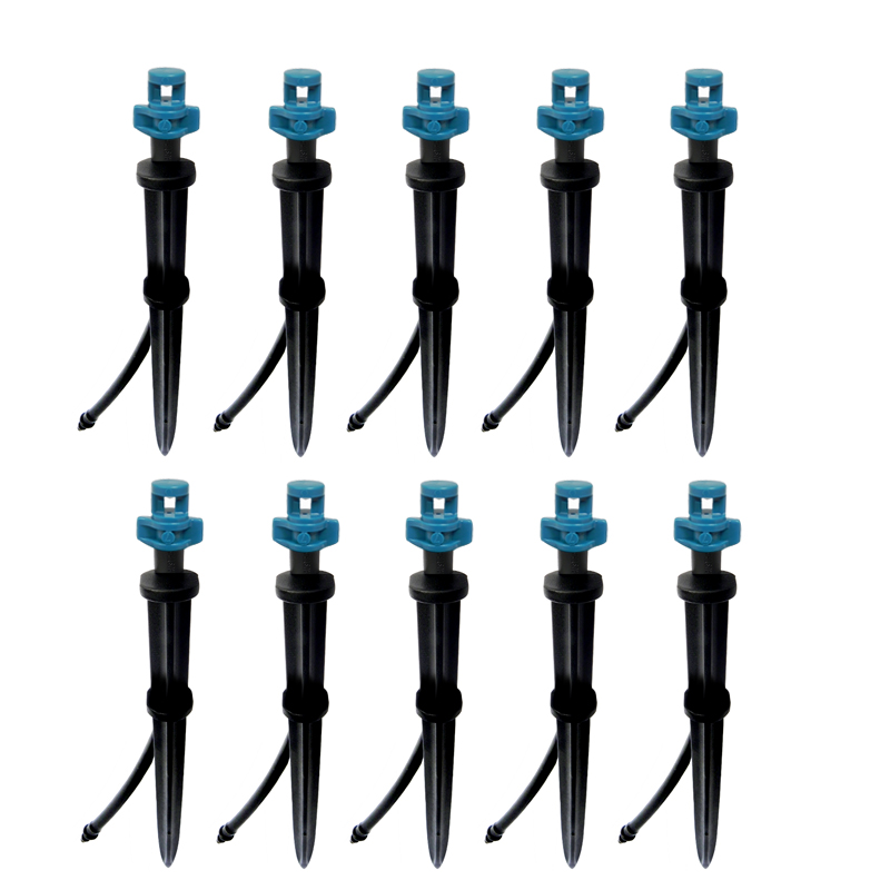 Bộ 10 cái béc tưới cây Single Piece Jets Blue 360 độ Asta 20cm