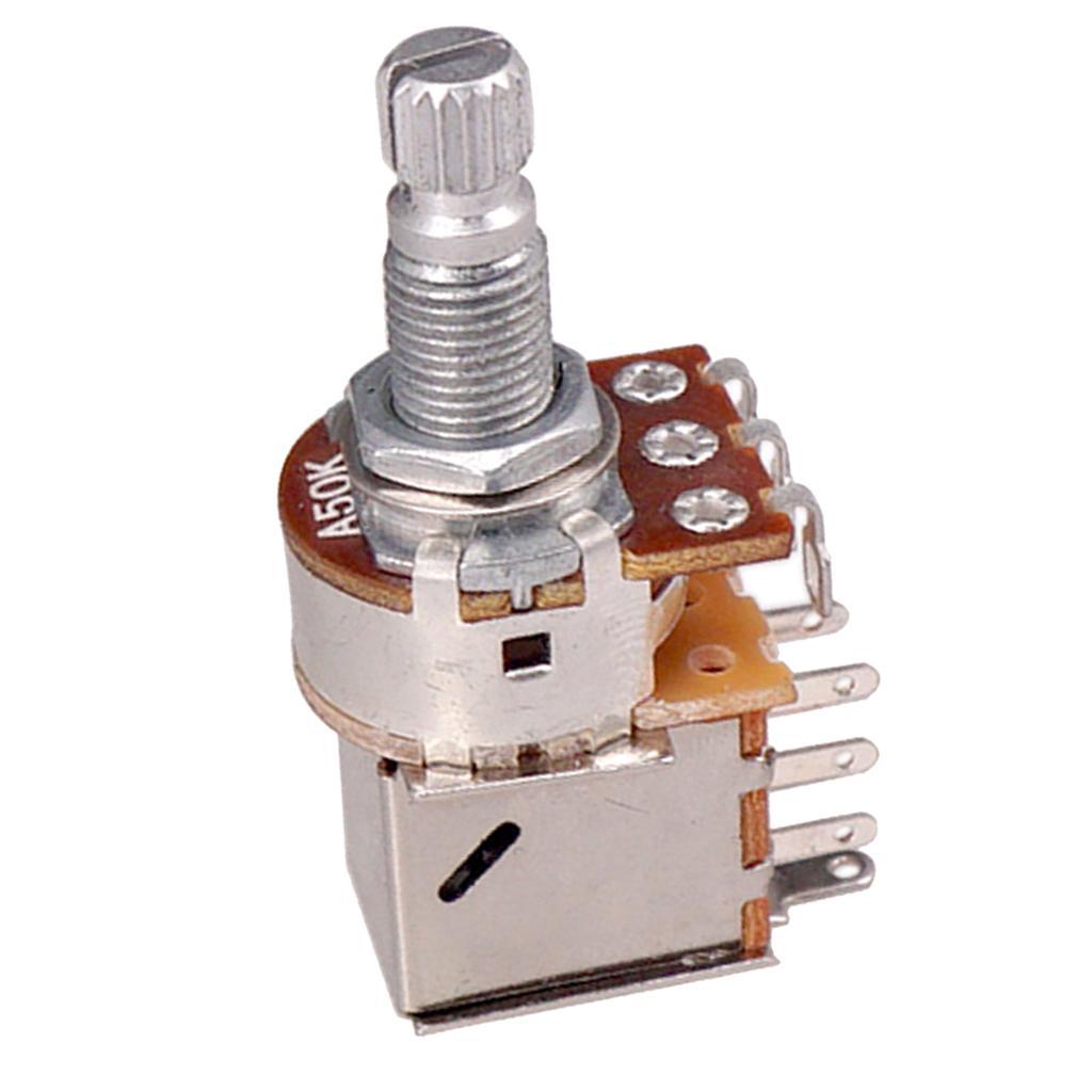 2X Push Pull Potentiometer Switch Control Pot for Electric Guitar Bass A50K