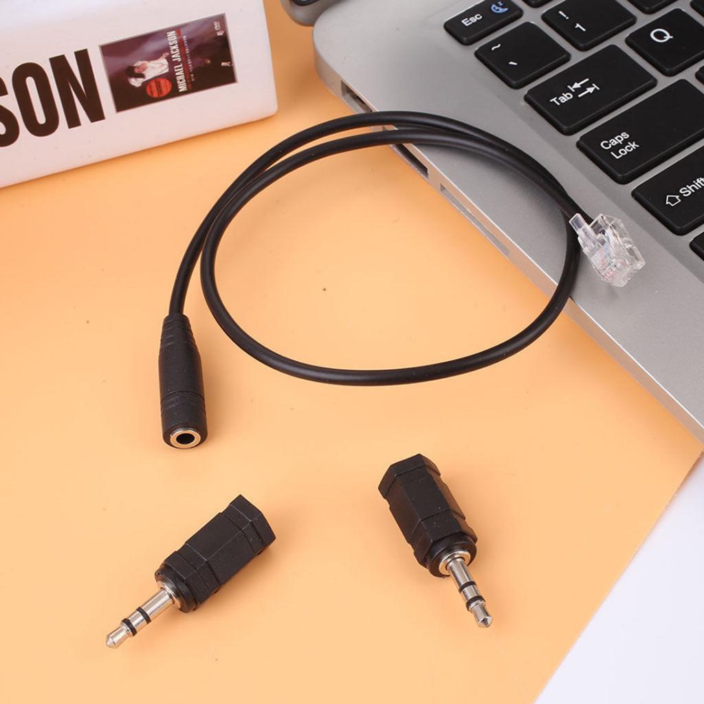 2X  to 3.5mm 2.5mm Plug Cable Connector For Telephone Headsets