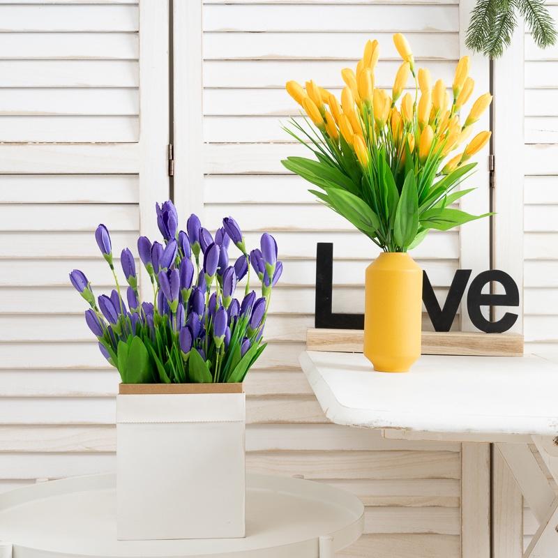 Hoa Tulip Nhân Tạo Trang Trí Văn Phòng/Tiệc Cưới