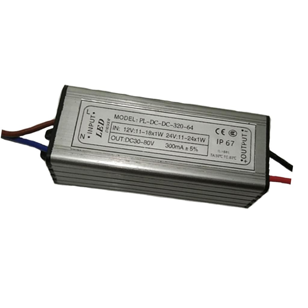 Waterproof IP67, 18-24W 12-24V AC/DC LED Transformer LED Power Supply Driver, Adapter Output for Locomotive Lighting/Ship Lighting/Moving Lighting
