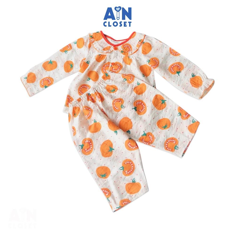 Bộ quần áo dài bé gái họa tiết Cà chua cam - AICDBGVNJ4RT - AIN Closet
