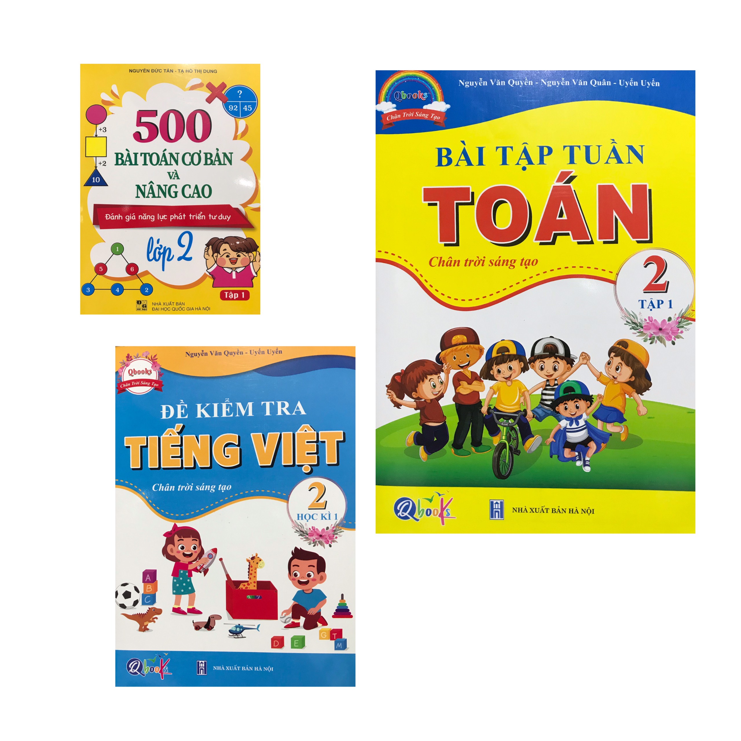 Combo 3 quyển 500 bài toán cơ bản và nâng cao lớp 2 + Bài tập tuần toán 2 tập 1  + Đề kiểm tra tiếng việt 2 học kì 1