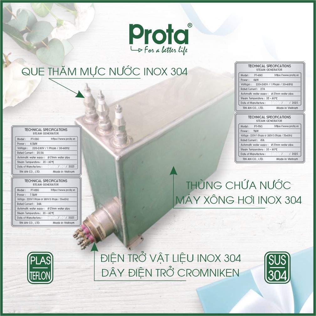 [CHÍNH HÃNG] Máy xông hơi ướt Prota , Giải pháp nâng cao sức khỏe gia đình- Bảo hành 12 tháng