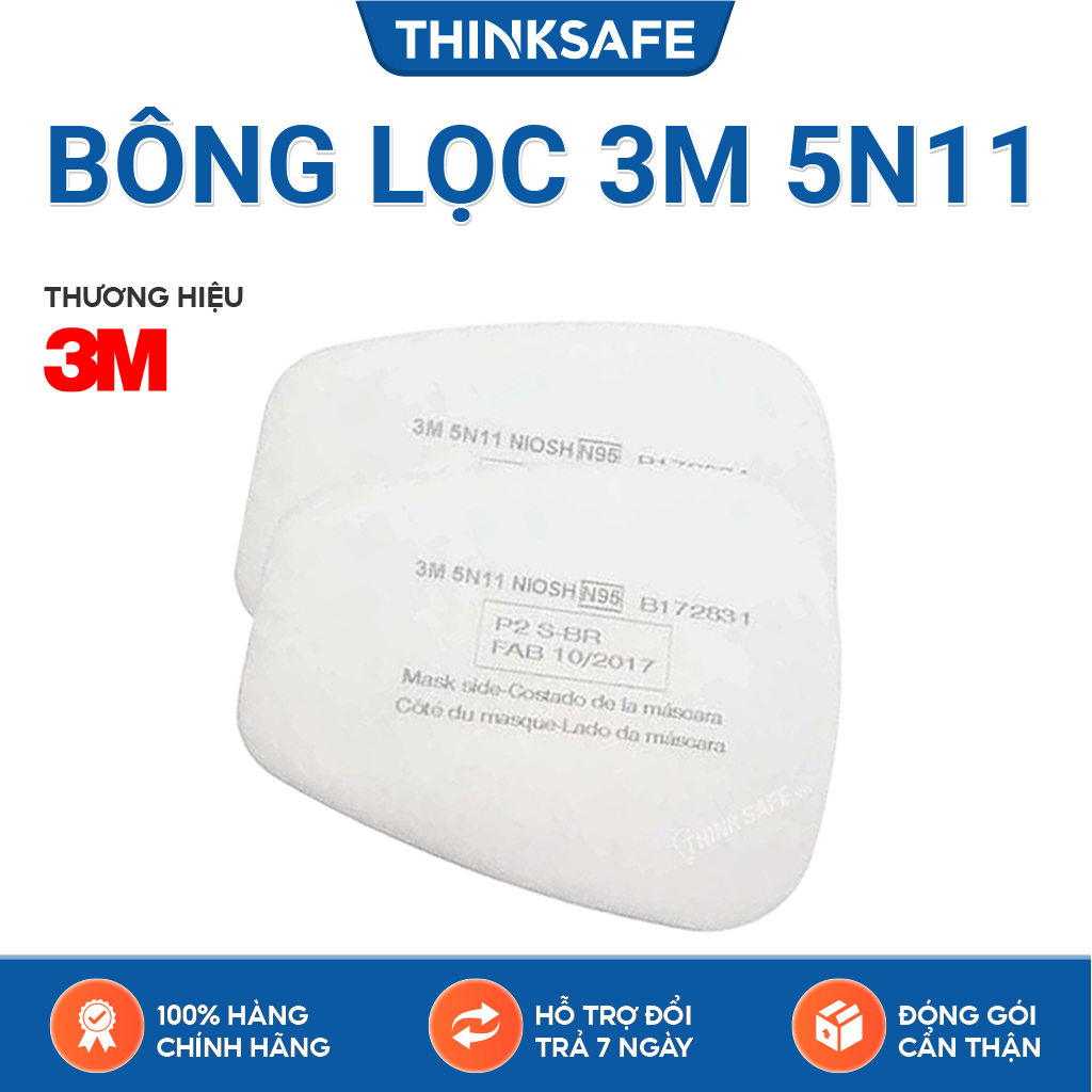 Mặt nạ phòng độc 3M Thinksafe, chống bụi mịn, chống độc, chống sơn, hóa chất, bảo vệ hô hấp, chính hãng - 6200/6003