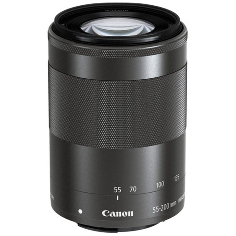 Ống kính Canon EF-M55-200mm f/4.5-6.3 IS STM Đen/Bạc - Hàng Chính Hãng