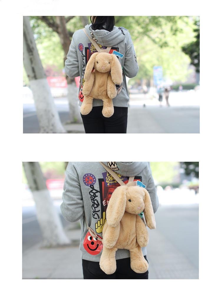 HKSNG Kawaii Nhật Bản Thỏ Trắng Ba Lô Đi Học Vai Sang Trọng Đồ Chơi Trẻ Em Bé Gái Bạn Gái Sinh Viên Quà Tặng Sinh Nhật