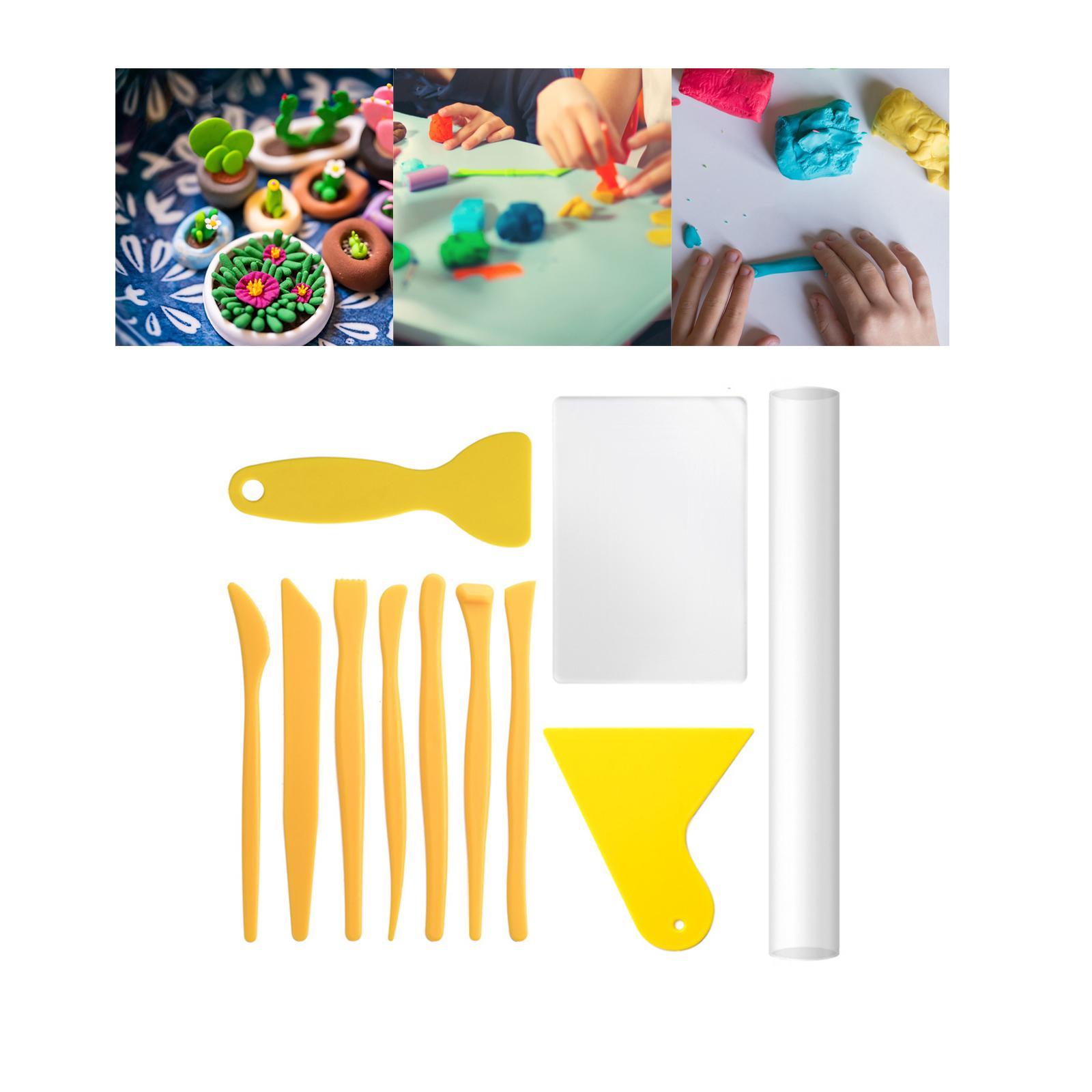 Polymer Clay Cutter Tools Handmade Scraper Acrylic Clay Roller for Sculpting