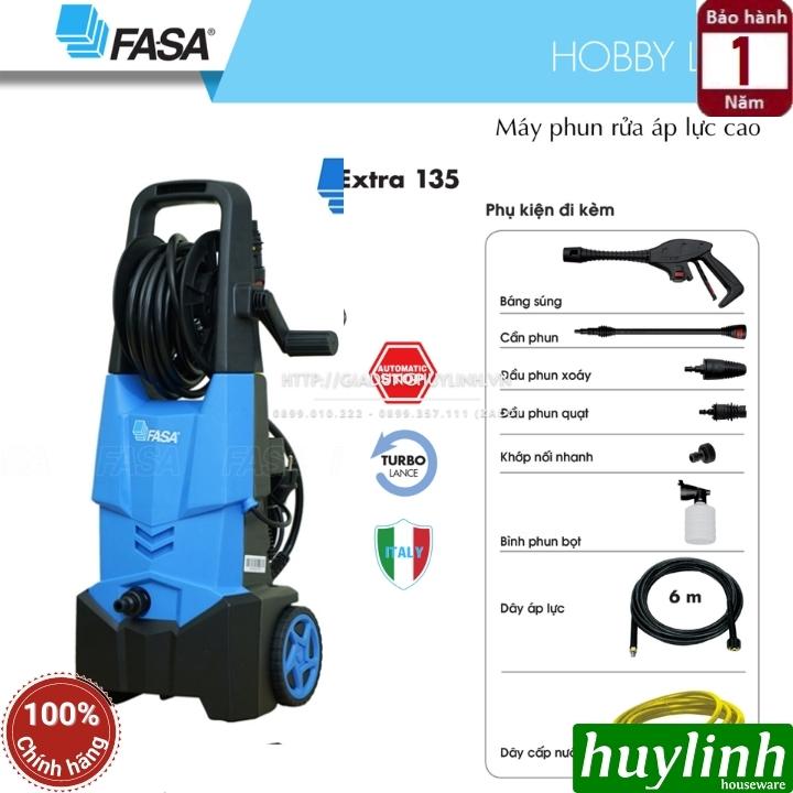 Máy xịt rửa xe Fasa POP Extra 135 - Công suất 1900W - Áp lực 135 bar - Hàng chính hãng