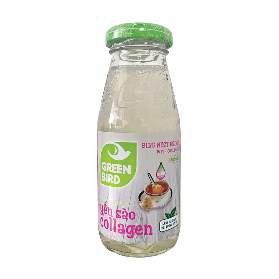 Nước yến sào collagen Greenbird 185ml (lốc 6 chai)