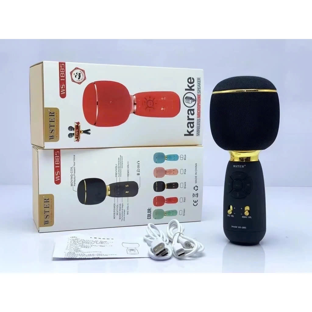 Micro Karaoke kèm loa Bluetooth MÀU ĐEN - Hàng chính hãng