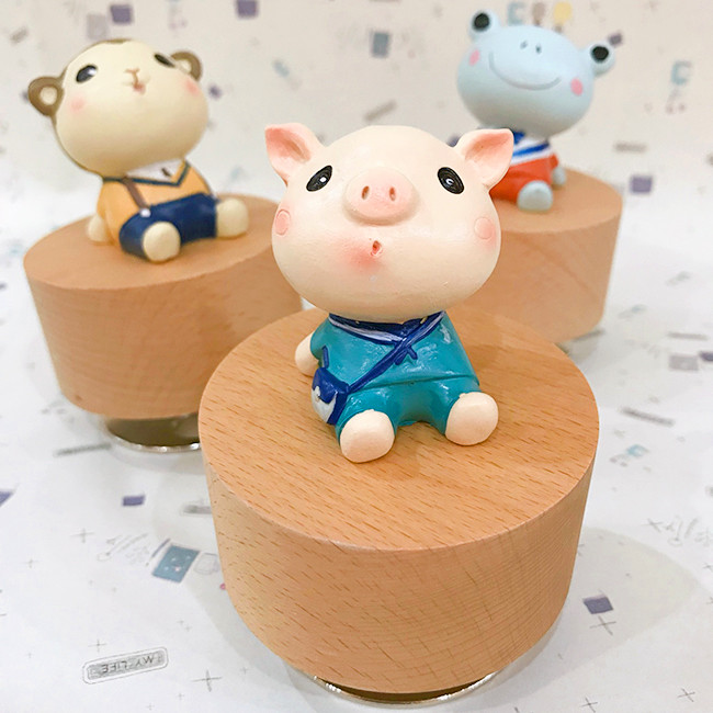 hộp nhạc xoay tròn hình thú