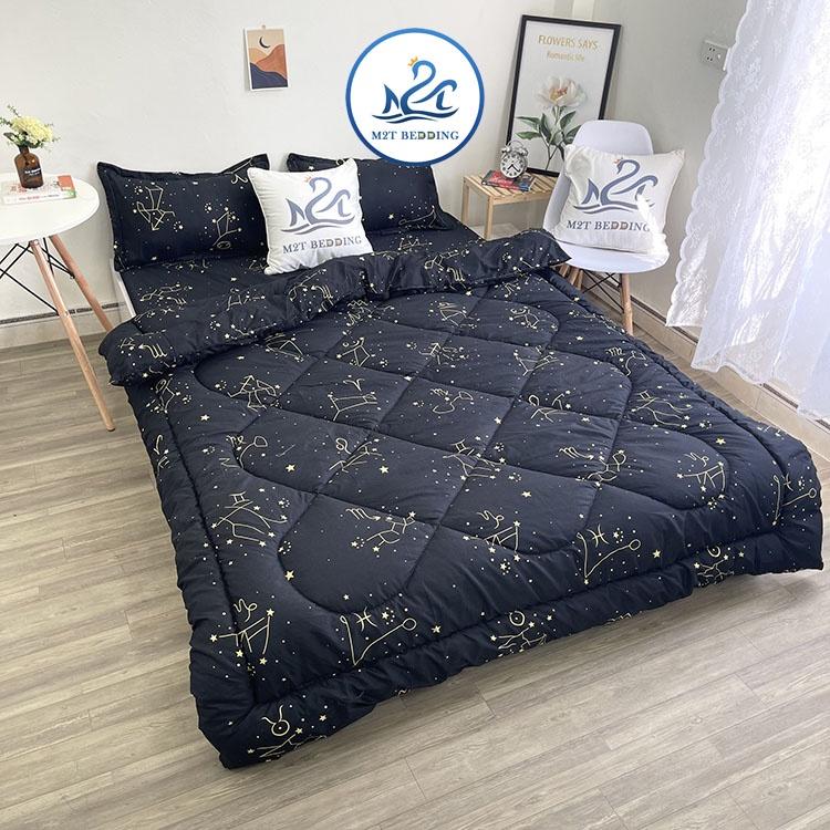 Bộ Chăn Ga Gối Cung Hoàng Đạo Cotton Poly M2T Bedding Đủ Kích Thước Trải Đệm Giường Đơn, Giường Đôi, Giường Ký Túc Xá