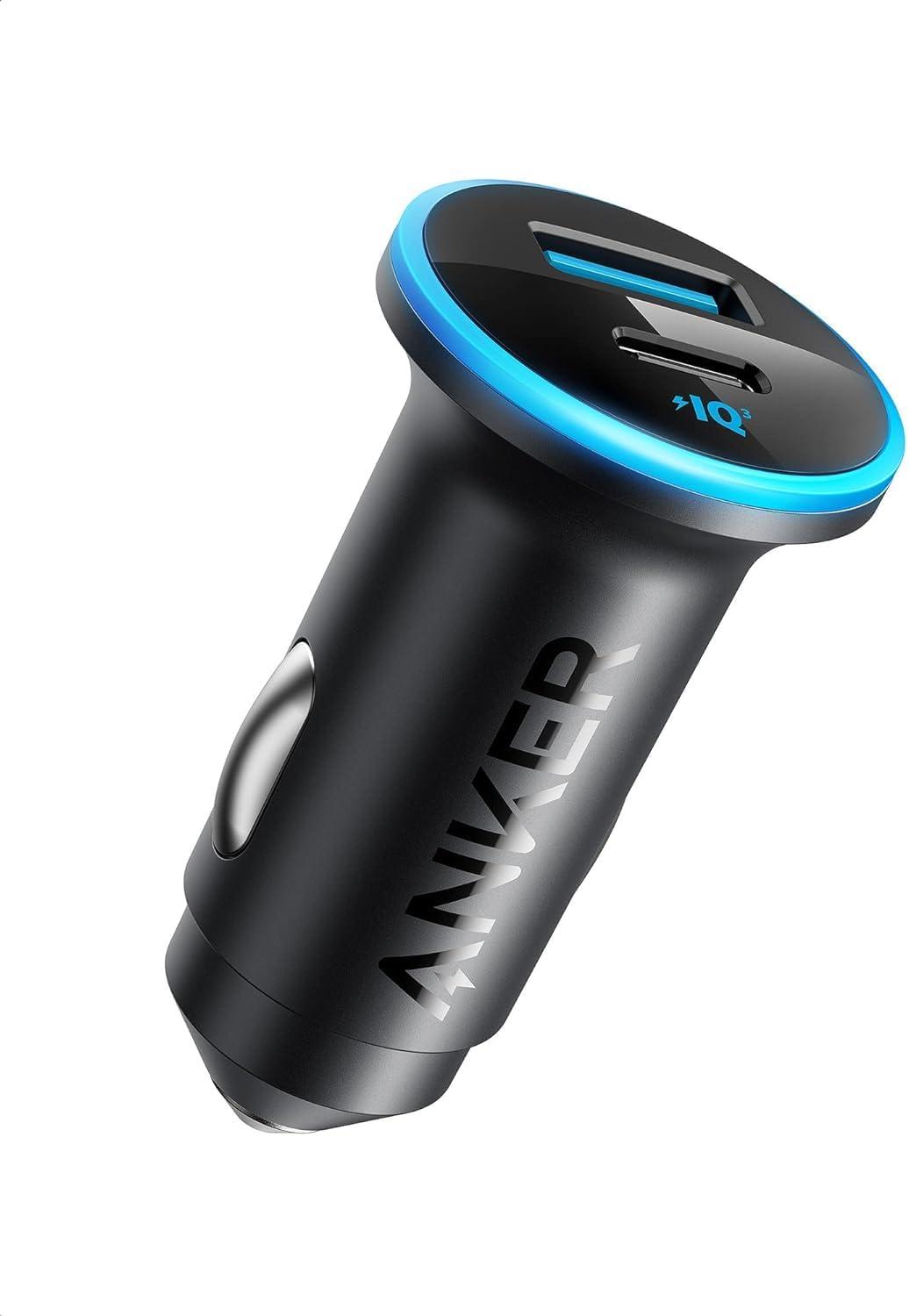 Tẩu sạc ô tô Anker 323 1C1A 52.5W Đen (Black) A2735 - Hàng Chính Hãng