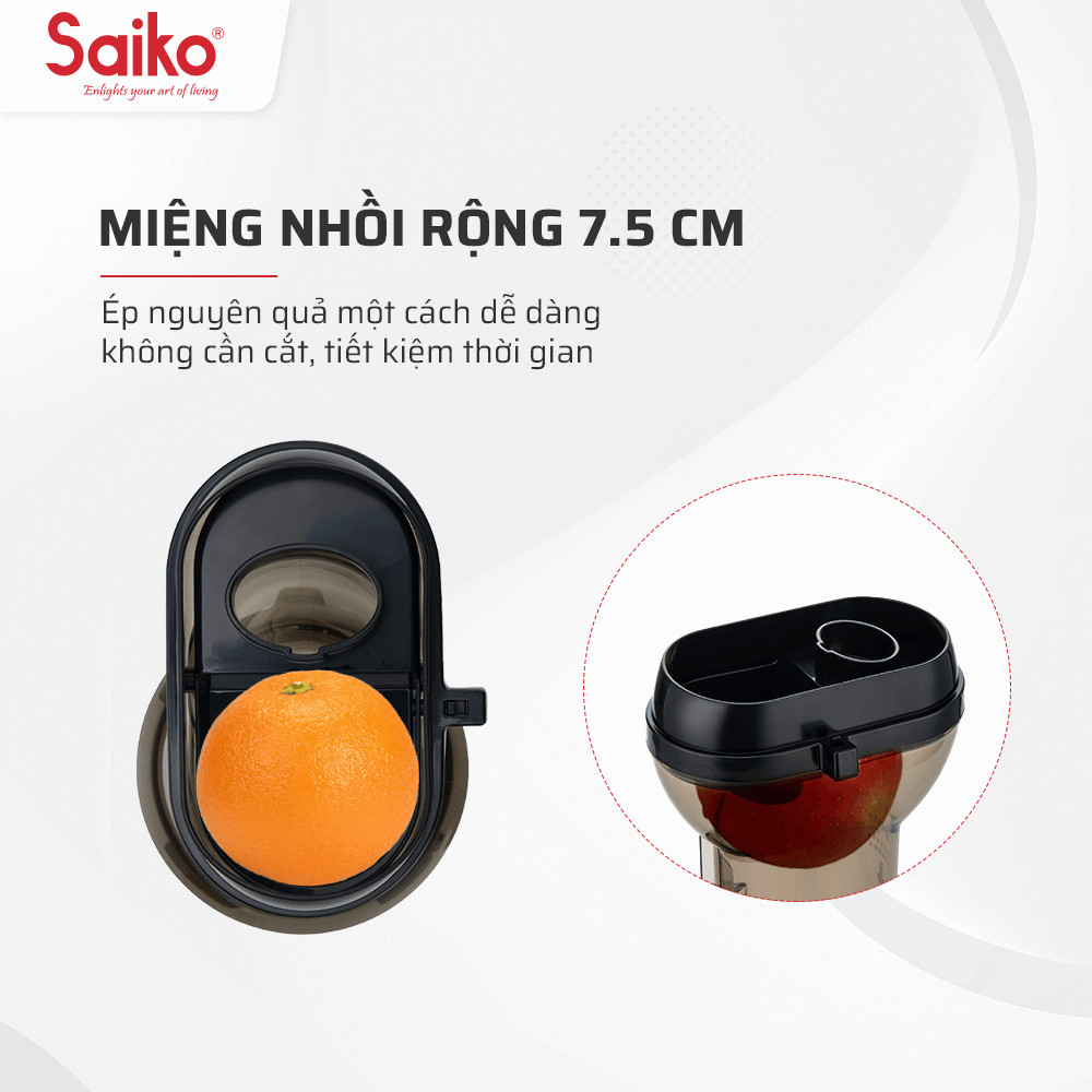 Máy Ép Chậm Saiko SJ-820 Đa Năng (200W) hàng Chính Hãng