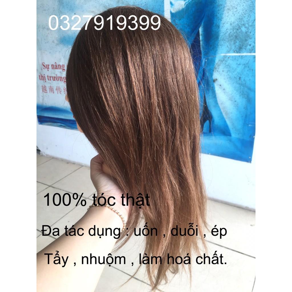 Đầu manocanh học làm tóc 100% tóc thật MX04( tẩy,nhuộm,uốn,duỗi,bấm...)