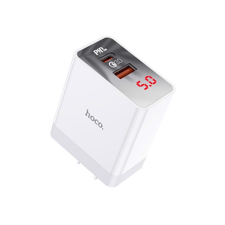 Hình ảnh Cốc Sạc nhanh Hoco DC28 Pro 2 USB (1 Cổng USB C PD 18W 1 cổng USB QC3.0) - Hàng nhập khẩu