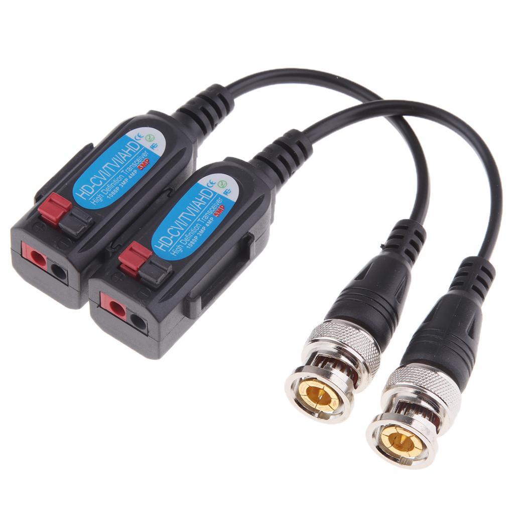 2x Metal Video Balun Video Balun Transmitter Video Balun Connectors Black