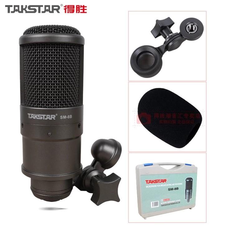 Mic thu âm Livestream Takstar SM8B Kèm Nguồn PhanTom 48V Chính Hãng