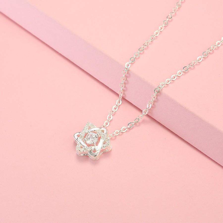Dây Chuyền Bạc Nữ 925 - Vòng Cổ Bạc Nữ Đẹp Đính Đá TNC JEWELLERY