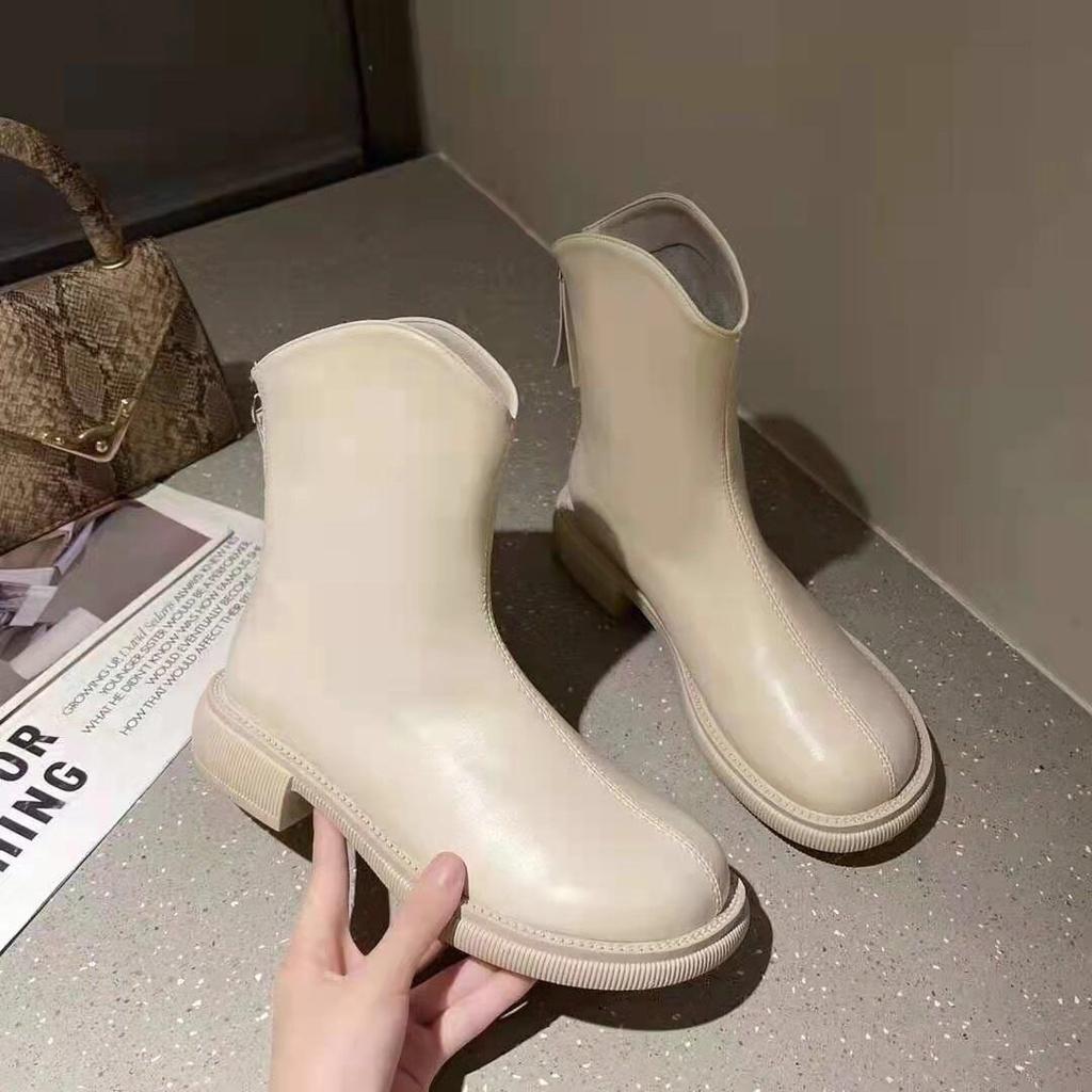 Giày bốt martin cổ vát V style ullzang B010