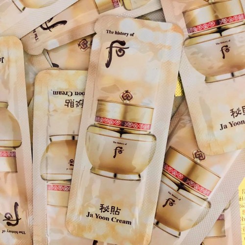 Combo 30 gói kem dưỡng tự nhuận tái sinh da The history of Whoo Bichup Ja Yoon Cream 1ml