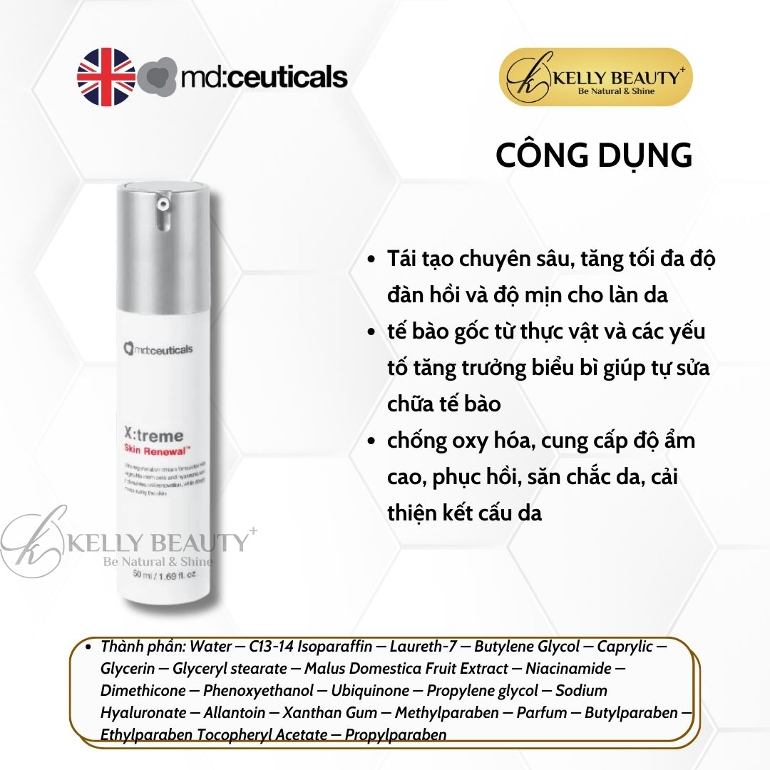 Kem Tế Bào Gốc Phục Hồi Da X:TREME Skin Renewal - MD:Ceuticals | Kelly Beauty