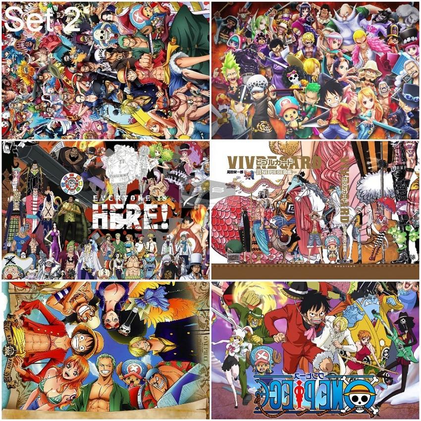 Bộ 6 Áp phích - Poster Anime One Piece - Vua Hải Tặc - A3, A4, A5