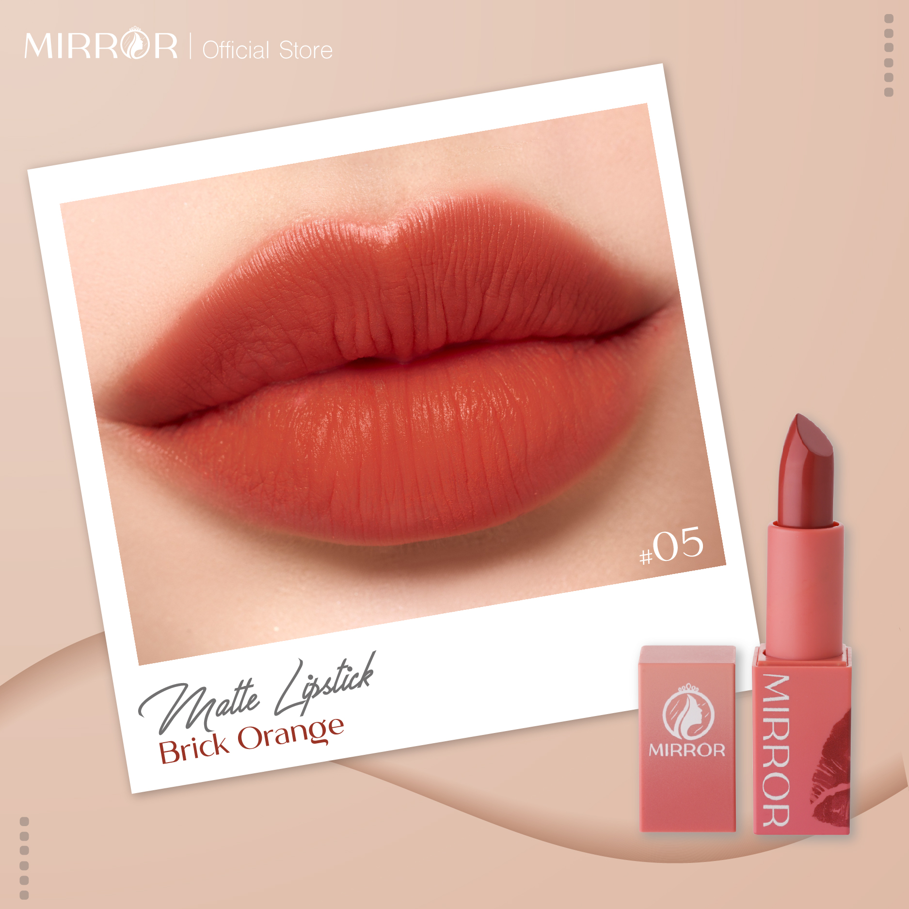 Son môi lì dạng thỏi MIRROR Matte Lipstick 4g