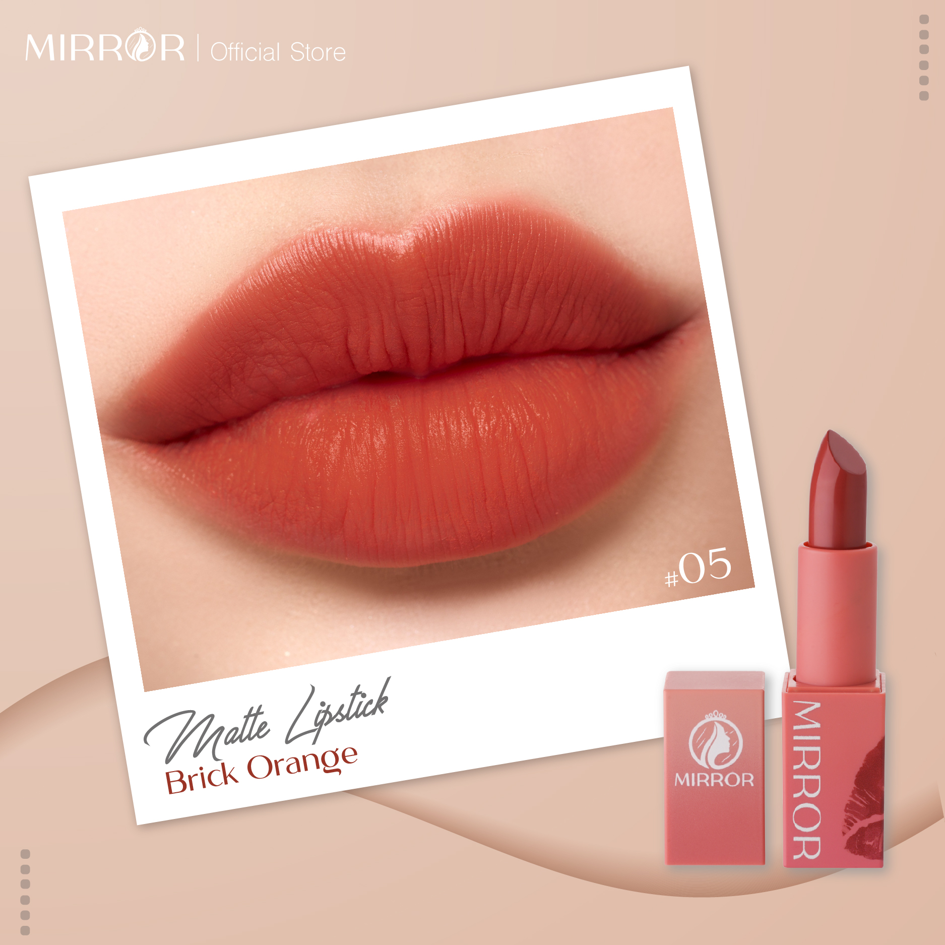Son môi lì dạng thỏi MIRROR Matte Lipstick 4g