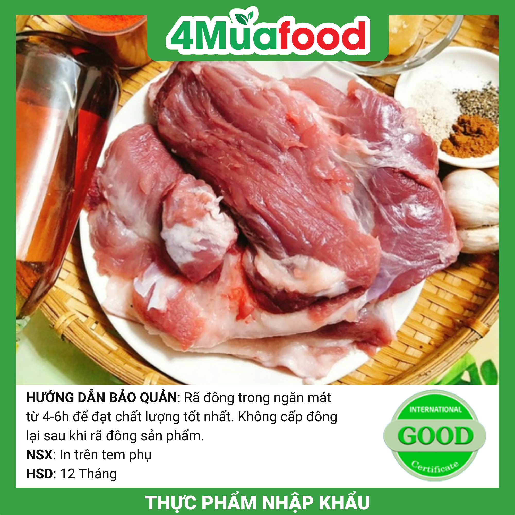 - Nạc vai heo - 1kg