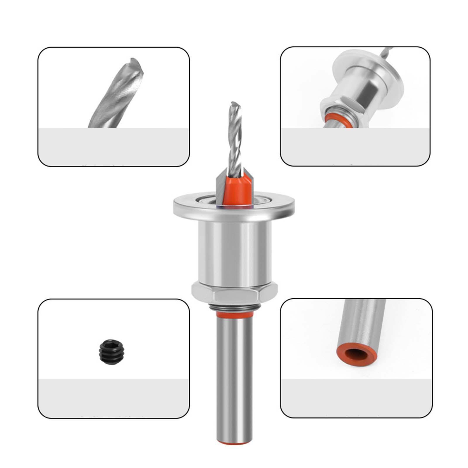 Woodworking Drill Bit Countersink Adjustable Round Steel for Drilling