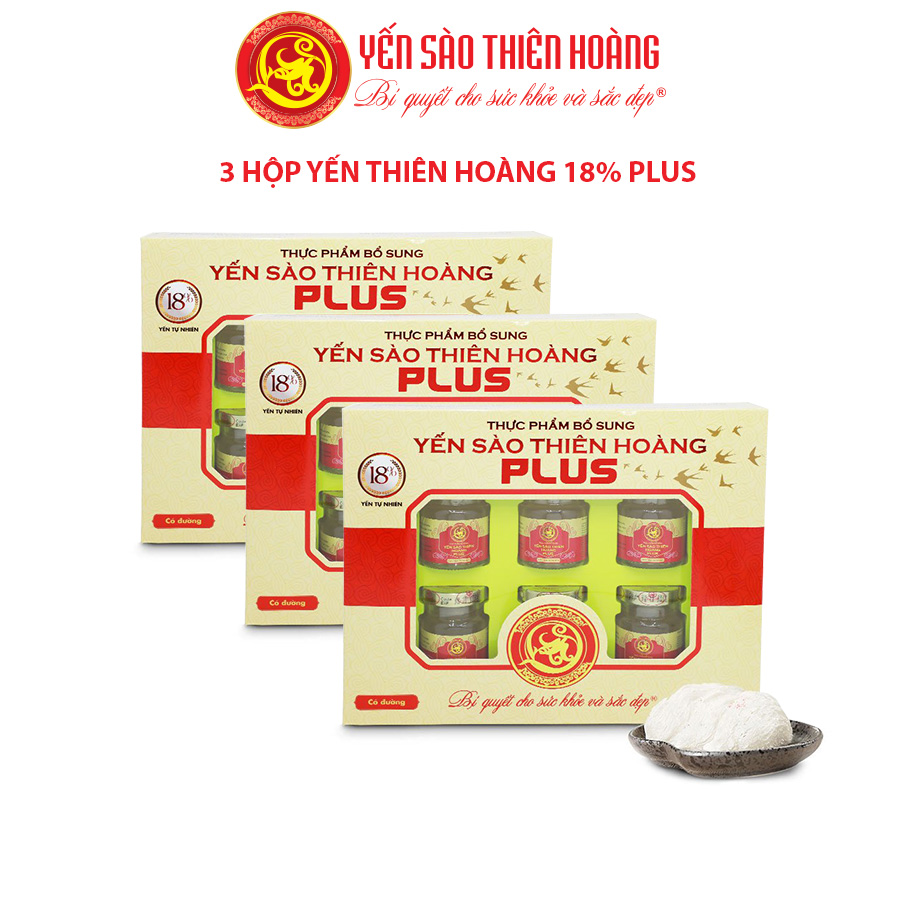 3 hộp yến Thiên Hoàng 18%