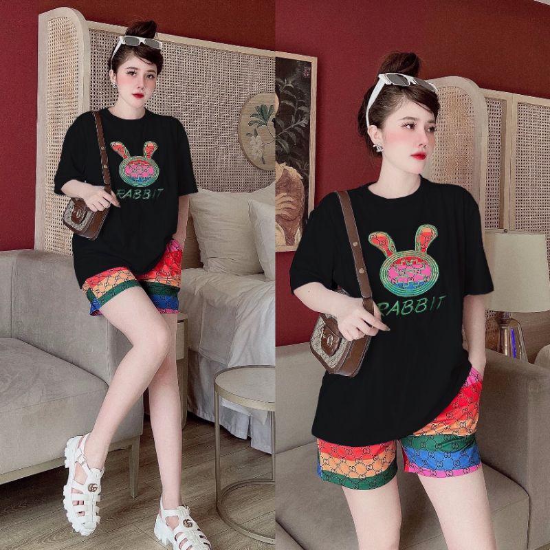 SÉT BỘ THỂ THAO FORM RỘNG PHỐI HỌA TIẾT THÊU SẮC MÀU