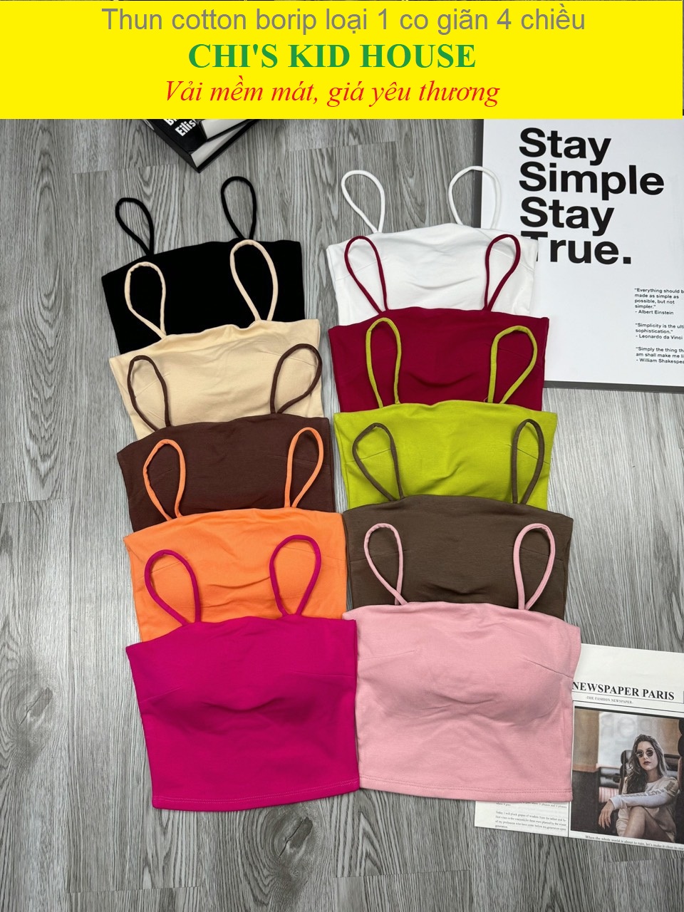 (HÀNG ĐẸP CO GIÃN 4 CHIỀU) ÁO ỐNG 2 DÂY CÓ MÚT NGỰC ÔM DÁNG BODY THUN COTTON BORIP LOẠI 1 FREESIZE &lt;58KG