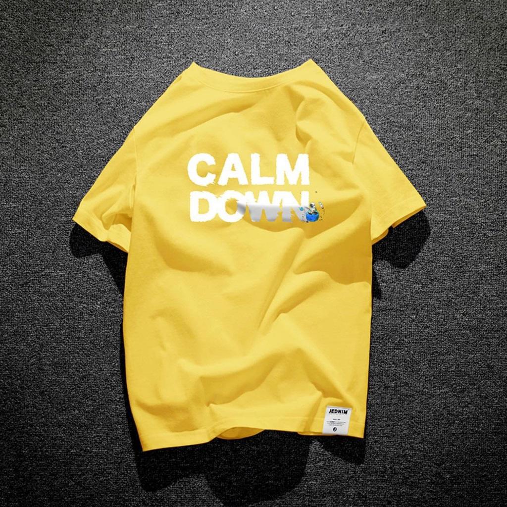 Áo phông áo thun gia đình nam nữ bé trai bé gái cộc tay mặc hè size 6 - 65kg CALM DOWN