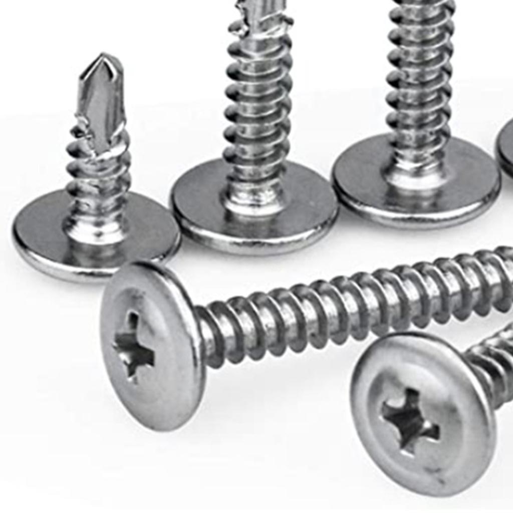 210pcs Self-Drilling Screws Kits 6 Sizes Phillips Head 13 19 25 32 38 50mm Screw Set Nail for Wood Home Garages Repair Tool