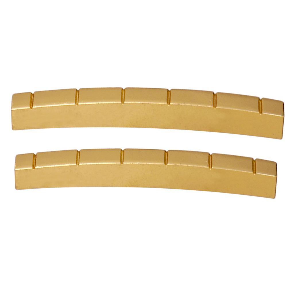 42mm Slotted Brass Nut DIY for ST TL Electric Guitar Replacement Part, Gold