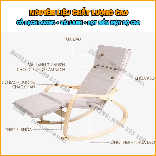 Ghế Poang Thư Giãn Có Gác Chân Nằm Đọc Báo, Xem Tivi Nghỉ Ngơi Với Đệm Êm Và Khung Chắc Chắn...