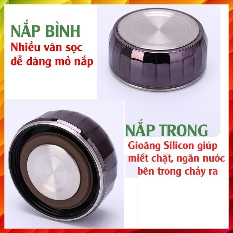 Bình Giữ Nhiệt Họa Tiết Kim Cương Dung Tích 1500 ml Cao Cấp