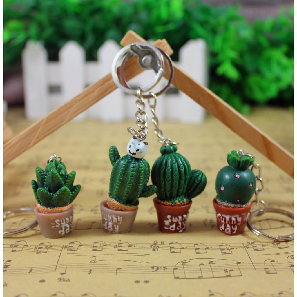 Móc khóa xương rồng dễ thương - Móc chìa khóa cây xương rồng độc đáo Duashop