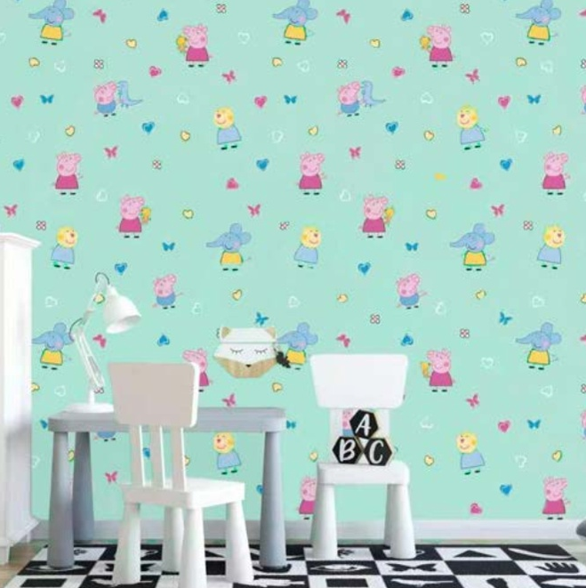 Combo 10 mét giấy dán tường, decal dán tường trang trí nhà cửa ĐỘNG VẬT XANH khổ 45cm