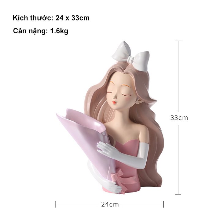 Bình Cắm Hoa Công Chúa Combo Tặng Kèm Hoa Cúc Lụa