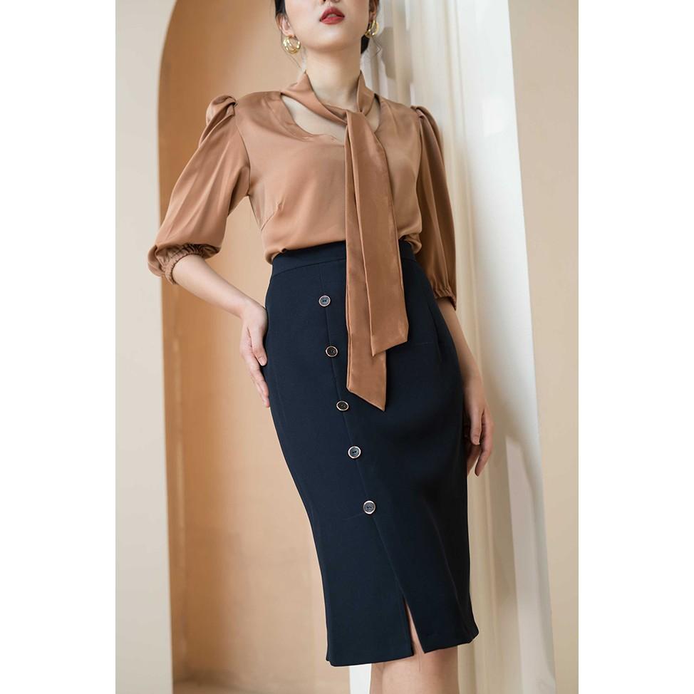 Chân váy bút chì cúc dọc Jamie Skirt CV01 - thời trang công sở wfstudios