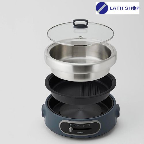 Nồi Điện Đa Năng LocknLock Multi Cooker With SS Pot 220-240V, 50/60Hz, 1300-1500W, 4L EJP542NVY – Màu navy - Hàng Chính Hãng